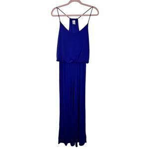 Urban‎ K Royal Blue Stylish Dressy High Rise Wide Leg One Piece Jumper Size M